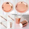 Rose Gold Party Disposable Tableware Set Paper Plate Cup Kids Adult Birthday Wedding Bachelorette Party Decoration