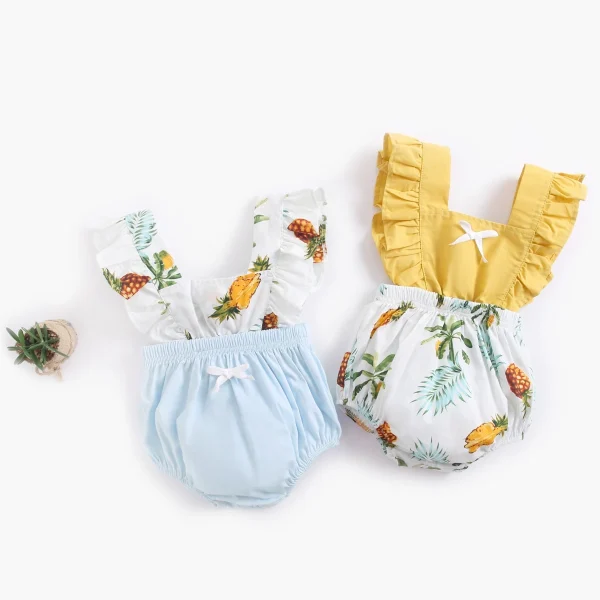 Sanlutoz Summer Cotton Baby Girls Rompers Newborn Princess Baby Clothing Cute Flowers Toddler Infant Romper 5