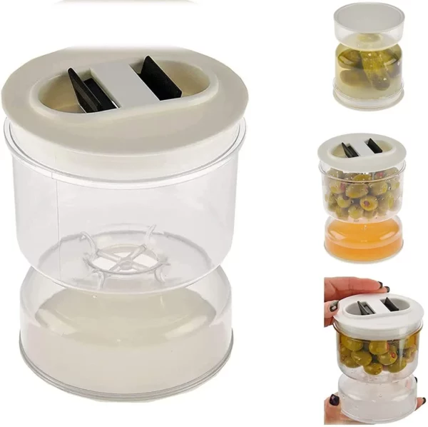 Sealed Jar For Pickle Home Wet And Dry Separation Pickle Jar With Flip Container And Strainer 1