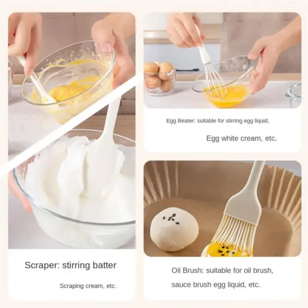 Silicone Spatula Baking Pastry Tools Cake Cream Spatula Spatula Kitchen Whisk Barbecue Oil Brush Small Tools 2