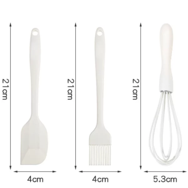 Silicone Spatula Baking Pastry Tools Cake Cream Spatula Spatula Kitchen Whisk Barbecue Oil Brush Small Tools 4