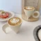 Simple japanese style cream coffee cup water mug latte coffee cup creative afternoon tea breakfast drinking