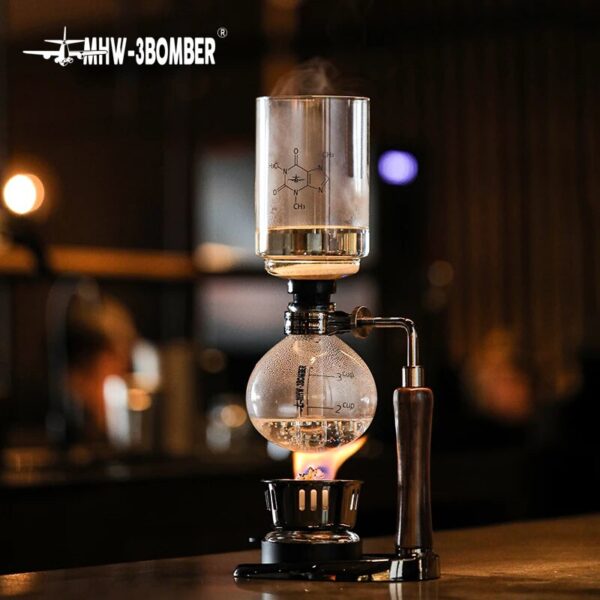 Siphon Coffee Maker Pots Vintage Handle Syphon Coffee Maker Set Vacuum Glass Espresso Siphon Pot Chic 1