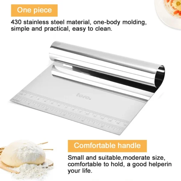 Stainless Steel Cake Scraper Pastry Cutters Baking Cake Cooking Dough Scraper Fondant Spatulas Edge Diy Baking 1