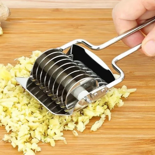 Stainless Steel Dough Lattice Roller Cutter Manual Multifunctional Noodle Shallot Garlic Roller Cutter Pizza Slicer Baking 2