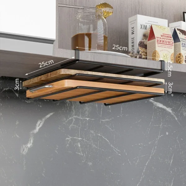 Stainless Steel Kitchen Hanging Cabinet Paper Towel Rags Hanger Cutting Board Pot Covers Holder Storage Under 5