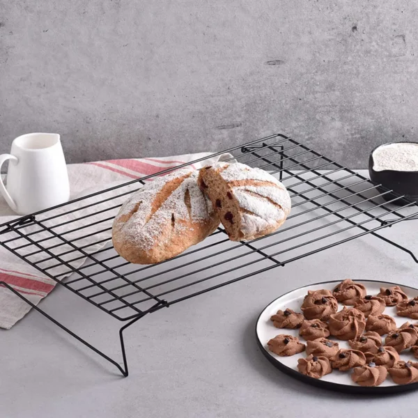 Stainless Steel Non Stick Wire Grid Baking Tray Cake Cooling Rack Oven Kitchen Pizza Bread Cookie