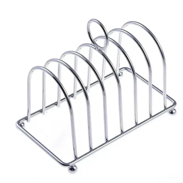 Stainless Steel Toast Bread Rack Restaurant Home Bread Holder 6 Slices Food Display Tool For Restaurant 2