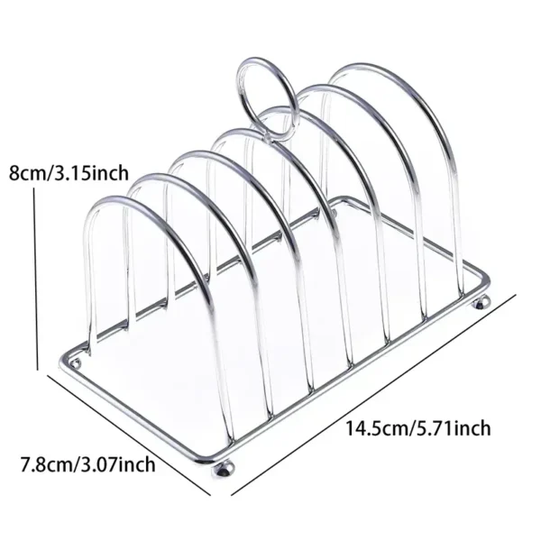 Stainless Steel Toast Bread Rack Restaurant Home Bread Holder 6 Slices Food Display Tool For Restaurant 3