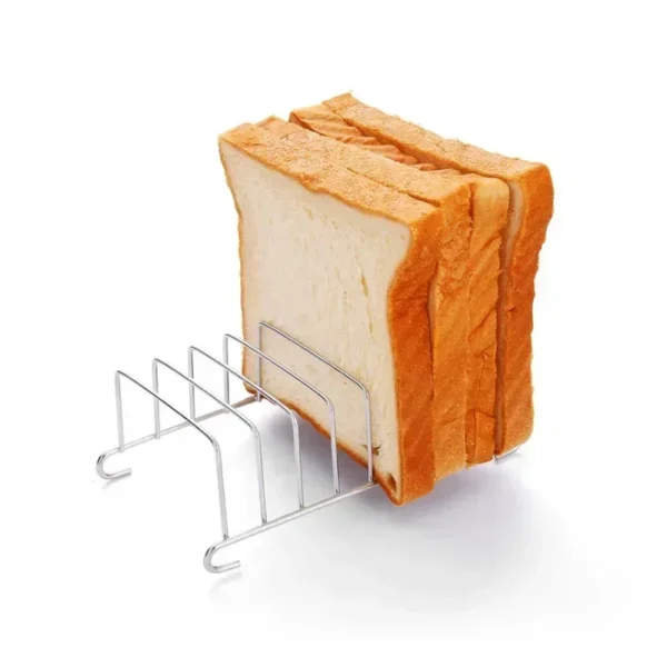 Stainless Steel Toast Bread Rack Restaurant Home Bread Holder 6 Slices Food Display Tool For Restaurant 4