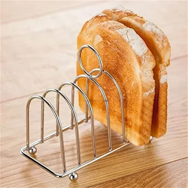 Stainless Steel Toast Bread Rack Restaurant Home Bread Holder 6 Slices Food Display Tool For Restaurant