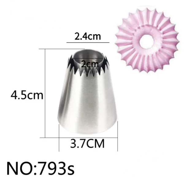 Sultan Tube Russian Pastry Tip 1pc Icing Piping Nozzle Large Icing Piping Nozzles Cupcake Baking Tool 4