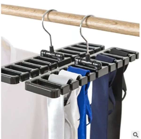 Tie Belt Hanger Wardrobe Closet Belts Scarf Hanging Organizer Rotating 10 Card Slots Storage Holder Rack 3