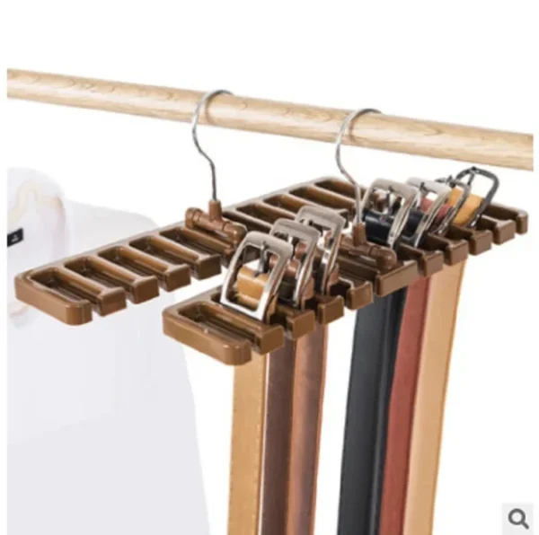 Tie Belt Hanger Wardrobe Closet Belts Scarf Hanging Organizer Rotating 10 Card Slots Storage Holder Rack