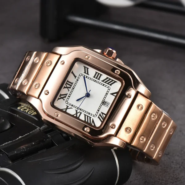 Top Original Brand Watches For Mens Fashion Classic Square Waterproof Wristwatch Luxury Sports Aaa Male Clocks 3