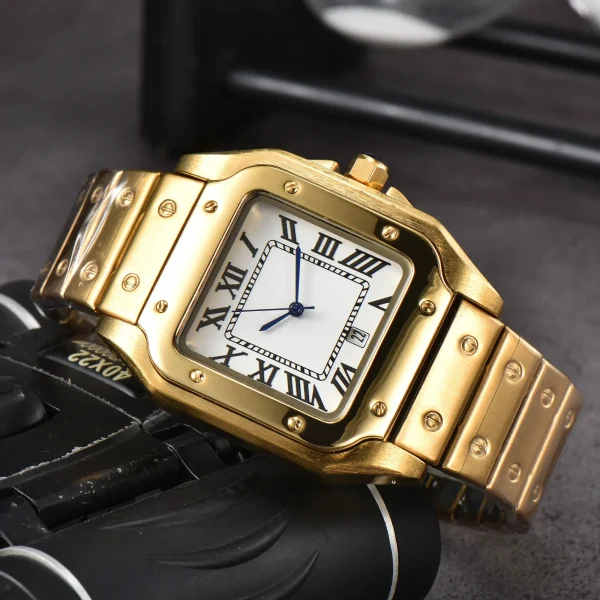 Top Original Brand Watches For Mens Fashion Classic Square Waterproof Wristwatch Luxury Sports Aaa Male Clocks 4