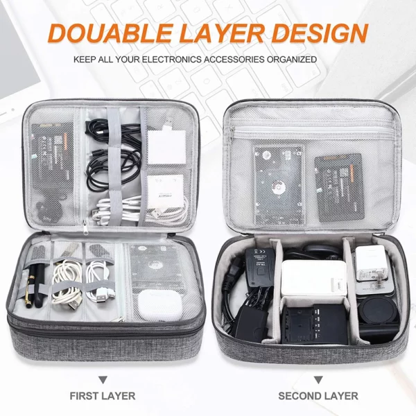 Travel Cable Bag Electronic Accessories Storage Bag Portable Digital Storage Pouch Waterproof Travel Organizer Cable Organizer 1