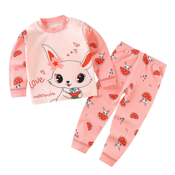 Trendy Design Cartoon Underwear Set For Kids Spring Clothing Long Sleeve Pajamas Baby Home Clothes Boys 5