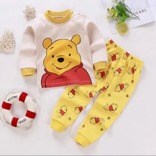 Trendy Design Cartoon Underwear Set For Kids Spring Clothing Long Sleeve Pajamas Baby Home Clothes Boys