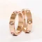 Trendy Stainless Steel Rose Gold Color Love Ring For Women Men Couple Cz Crystal Rings Luxury