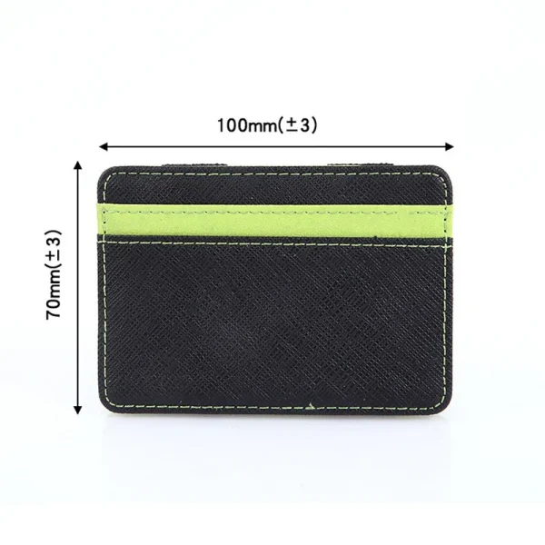 Ultra Thin Pu Leather Women Men Magic Wallets Mini Small Coin Purses Portable Short Business Credit 5