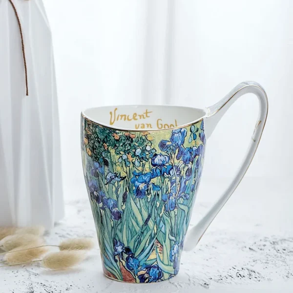 Van Gogh Vincent Les Tournesols Sunflowers Golden Mug Gilded Mug Coffee Mug Milk Cup Gilding Porcelain 1