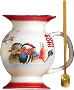 Vintage Ceramic Chinese Style Tea Mugs Prank Water Mug Ceramic Espresso Cups Chinese Vintage Mug Enamelware Ceramics Toilet Cup