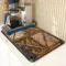 Wooden Door Dish Drying Mat Soft Diatom Mud Draining Pad Non Slip Absorbent Coffee Machine Mat