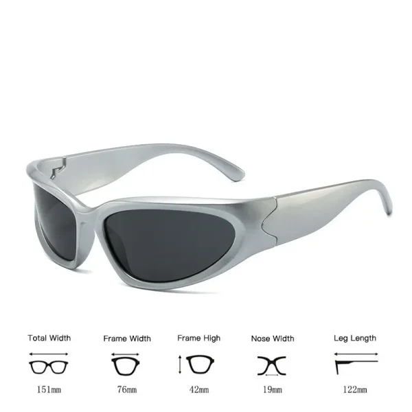 Y2k New Punk Sports Sunglasses For Men Women Luxury Brand Designer Sun Glasses Men S Fashion 5