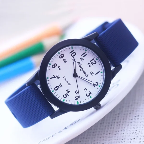 Chaoyada Fashion Women Men Girls Boys Sports Silicone Strap Quartz Watches Junior High School Students Gifts 1