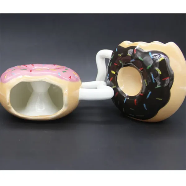 Kf H3136715d869b4335b371817bb777ac1ae Creative Donut Cup Ceramic Cup Creative Bread Cup Donut Mug Biscuit Milk Coffee Mug Tea Cup