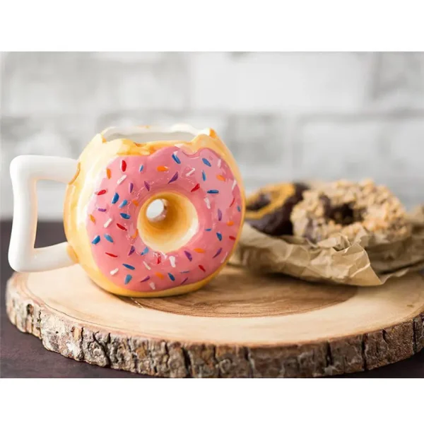 Kf H84ee9c98dc38480bbcab74b89233607bu Creative Donut Cup Ceramic Cup Creative Bread Cup Donut Mug Biscuit Milk Coffee Mug Tea Cup