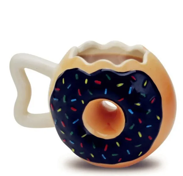 Kf H91729d7862684d6da2d95ca5478d4caat Creative Donut Cup Ceramic Cup Creative Bread Cup Donut Mug Biscuit Milk Coffee Mug Tea Cup