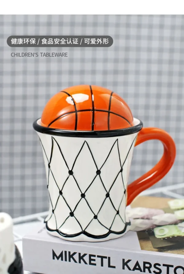 Kf S0e0ebd5a579a4fcaa4f7f8395b640d8cl Ceramic Breakfast Coffee Milk Cup With Basket Ball Creative Goal Football Cup