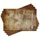 1PC Nautical Map of The Table Mat