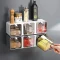 Kf S11195b20f2ba4ee490c6fbfe8ffb15b4m Wall Mount Seasoning Organizer Box Set Salt Shaker Spice Rack Compartment Storage Box Sugar Container Jar