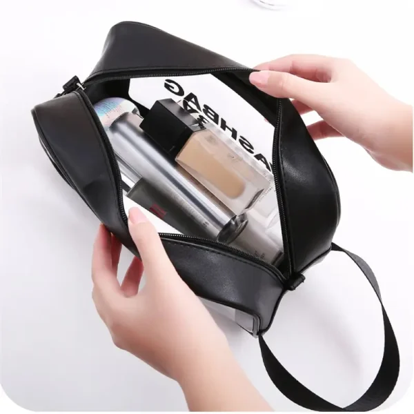 Kf S120613affa8c40dfa3d331894f0a5960l Portable Travel Wash Bag Female Transparent Waterproof Makeup Storage Pouch Large Capacity Cosmetic Organizer Beauty Women