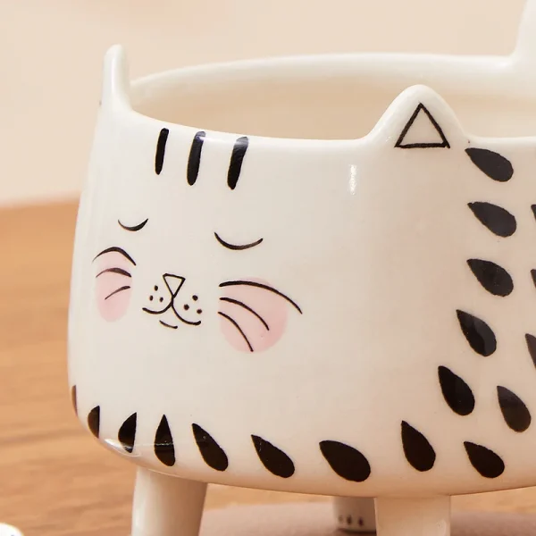 Kf S196a26f025234094995c477e803c94eel Cat Mug With 4 Legs Cat Cute Coffee Mug For Women Girls Cute Ceramic Meow Mugs