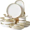 Kf S419efd7cdfe64748a6feed640a3ab7dfx Nordic Style Gold Inlay Bright White Porcelain Dinner Sets Ceramic Bowl Dish Plates Set Porcelain Dinnerware