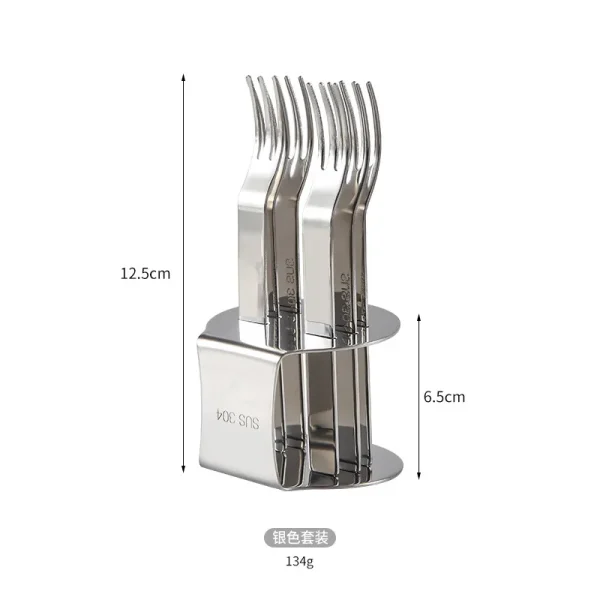 Kf s5031bde786ec4053a8f5cdbca3f5cee38 stainless steel thicken fruit fork set ins food picks for kids household cake dessert tableware premium