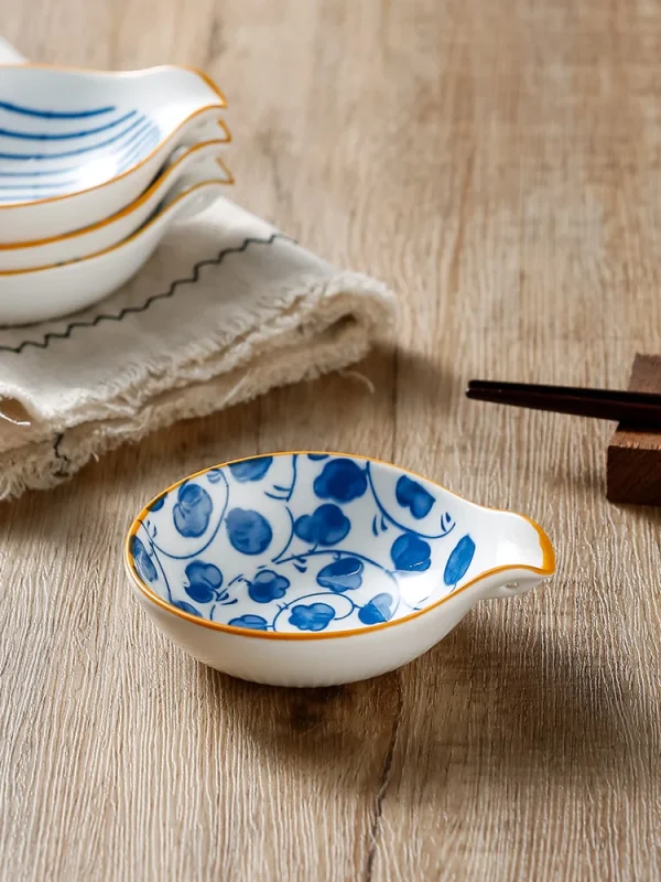 Kf s54e147b42b3a49728fb6569f2690b8a6i 4pcs ceramic plate japanese style household seasoning pottery mini dipping dish sushi soy sauce snack tableware