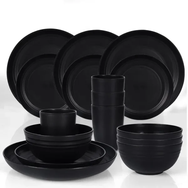 Kf S5f0c9e2f9d574b75901bc957632e69e0f 16 Piece Tableware Set Vintage Ceramic Stoneware Set With Dinner Dessert Plate Bowl Cup