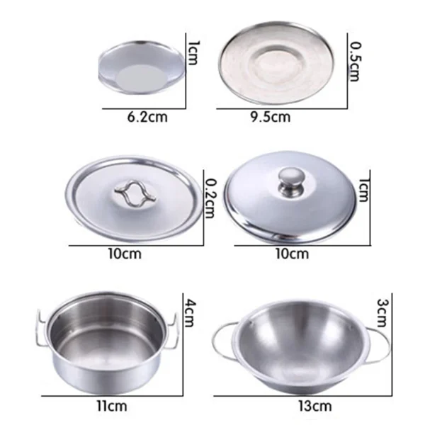 Kf S5f3509fc9f3e42c5ae03e16a18601535k 25pcs Kids Kitchen Cookware Toy Stainless Steel Cookware Playset Pots Pans Cooking Utensils Set Toddlers Gifts