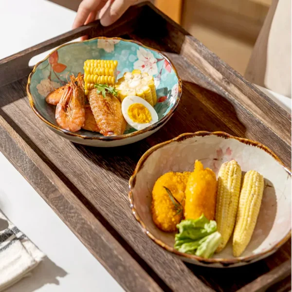 Kf s6d8815c31b6541e49ff75d71b5cabcf3k 7 4inch ceramic dinner plates japanese retro deep round plate dinner plates pasta plate kitchen tableware
