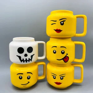 Kf S7b35b5714a054432a7448e943271d27cv 250ml Expression Ceramic Mugs Figurine Head Ceramic Cup Cute Smiling Face Drinking Glass Children S Christmas