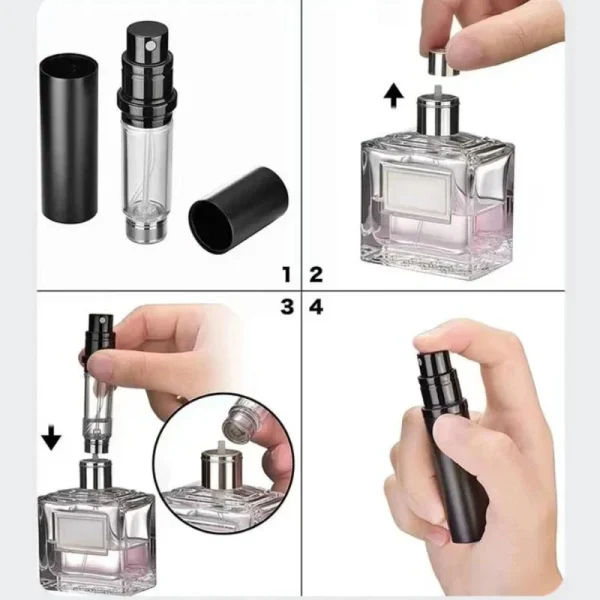 Kf S9867f4878d4a48fa9c6dc6198f6cf577a 5ml Mini Bottom Filling Perfume Spray Dispenser Bottles Cosmetic Refillable Spray Atomizer Portable Liquid Container Bottle