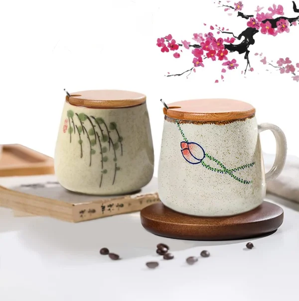 Kf S9c2a55e58e484f8f868906b33ddb1d26q 380ml Japanese Retro Style Ceramic Coffe Mug Kiln Glaze Milk Breakfast Cups Home Teacup Tumbler Water