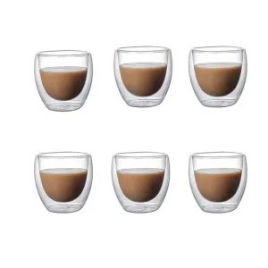 Kf Sa9415bb9484d4a78b2675535ddfe1cb5z 5 Sizes 6 Pack Clear Double Wall Glass Coffee Mugs Insulated Layer Cups Set For Bar