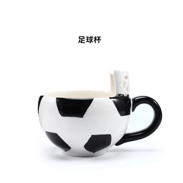 Kf Sb5e18986357c439b9b4995917e2ccc7aj Ceramic Breakfast Coffee Milk Cup With Basket Ball Creative Goal Football Cup