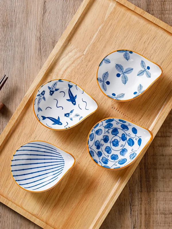 Kf sc7083c67bf0a4346b79c3b0c7a08aae5s 4pcs ceramic plate japanese style household seasoning pottery mini dipping dish sushi soy sauce snack tableware